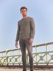 Neutral Regular Twist Crew Jumper - Image 5 of 14