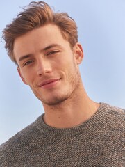 Neutral Regular Twist Crew Jumper - Image 6 of 14