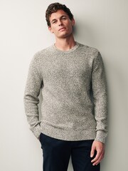 Neutral Regular Twist Crew Jumper - Image 9 of 14