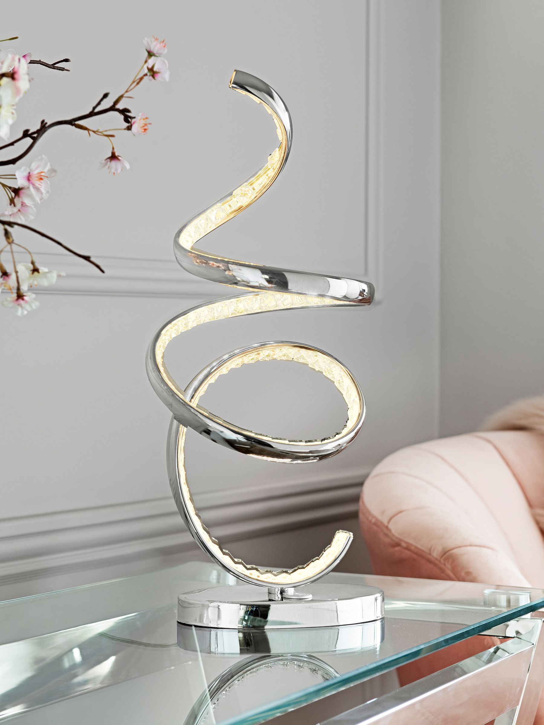 Buy Chrome LED Cara Touch Table Lamp from the Next UK online shop