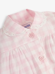 JoJo Maman Bébé Pink Mouse Gingham All-In-One Pyjamas - Image 2 of 3