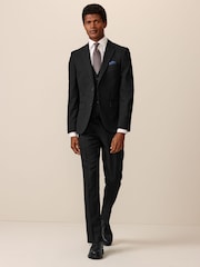 Black Textured Suit Waistcoat - Image 2 of 8