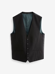 Black Textured Suit Waistcoat - Image 4 of 8