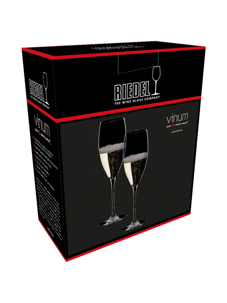 Riedel Set of 2 Clear Vinum Cuvee Prestige Champagne Flutes - Image 3 of 3 Riedel Set of 2 Clear Vinum Cuvee Prestige Champagne Flutes - Image 3 of 3