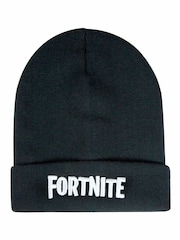Vanilla Underground Black Fortnite Boys Embroidered Logo Beanie Hat - Image 1 of 6