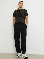 Grön - River Island Muskulös passform Textured Polotröjor - Bild 3 av 4