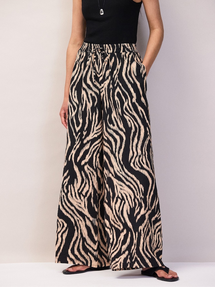 Ro&Zo Black Zebra Print Trousers - Image 2 of 6