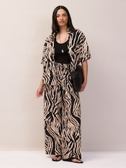 Ro&Zo Black Zebra Print Trousers - Image 3 of 6