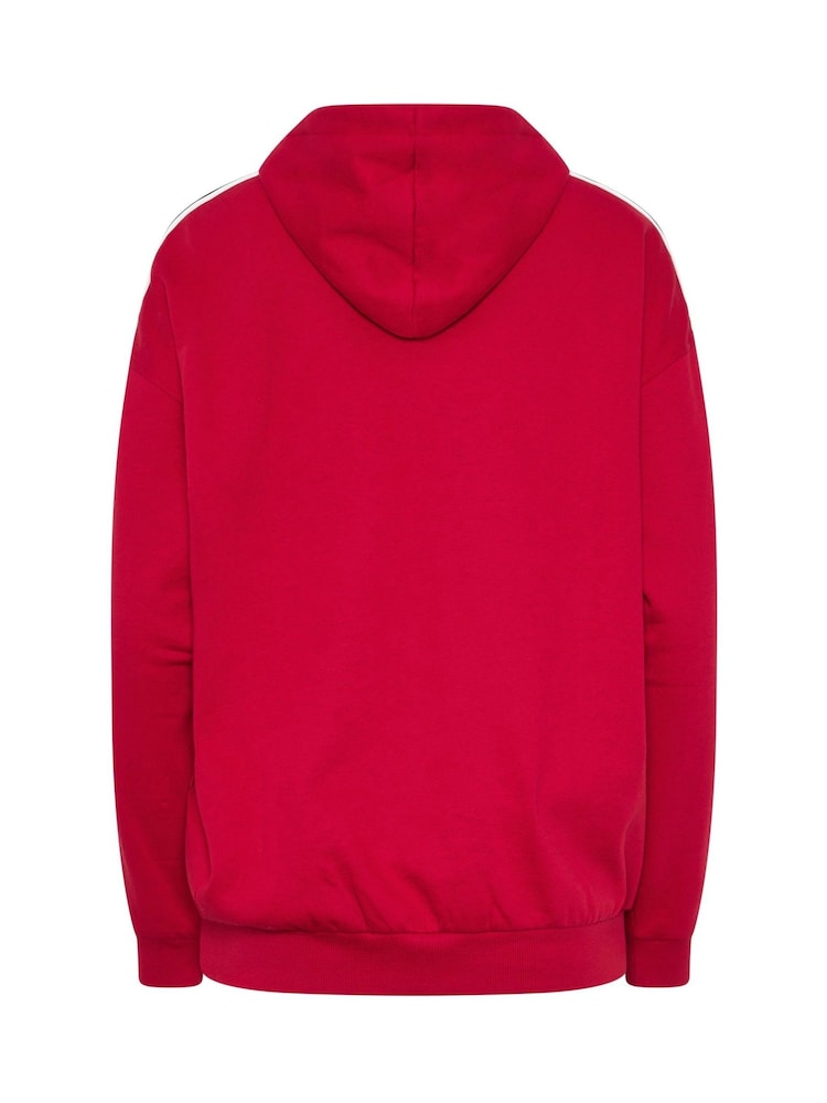 Long Tall Sally Red Side Tape Overhead Hoodie - Image 6 of 6 Long Tall Sally Red Side Tape Overhead Hoodie - Image 6 of 6
