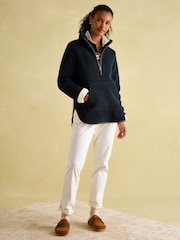 Joules Aldeburgh Navy Quarter Zip Fleece - Image 3 of 7