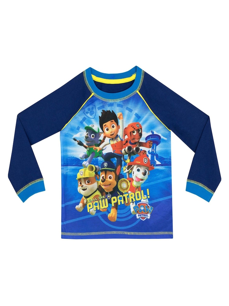 Character Blue Chase Paw Patrol Printed Long Sleeve Pyjamas - Image 2 of 7