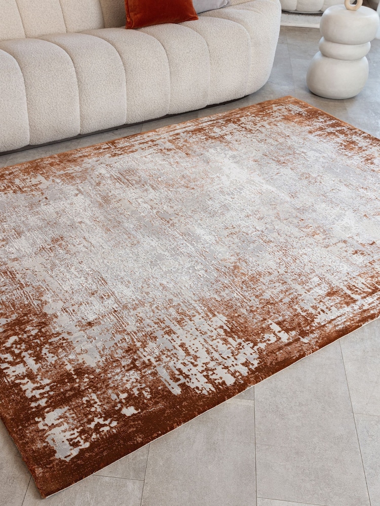 Asiatic Rugs Orange Kuza Border Rug - Image 1 of 5 Asiatic Rugs Orange Kuza Border Rug - Image 1 of 5