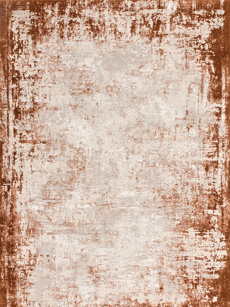 Asiatic Rugs Orange Kuza Border Rug - Image 2 of 4