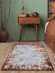 Asiatic Rugs Orange Kuza Border Rug - Image 5 of 5