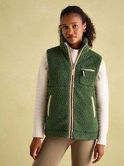 Joules Mallory Green Fleece Gilet - Image 3 of 8
