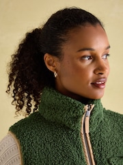 Joules Mallory Green Fleece Gilet - Image 5 of 8