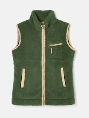 Joules Mallory Green Fleece Gilet - Image 8 of 8