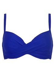 Pour Moi Aqua Blue Padded Free Spirit Bikini Top - Image 4 of 5
