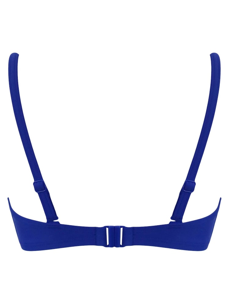 Pour Moi Aqua Blue Padded Free Spirit Bikini Top - Image 5 of 5