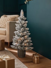 White Potted 3ft Lit Christmas Tree - Image 1 of 7