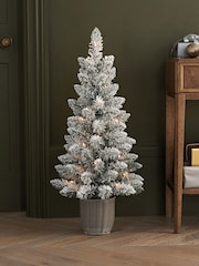 White Potted 3ft Lit Christmas Tree - Image 2 of 7