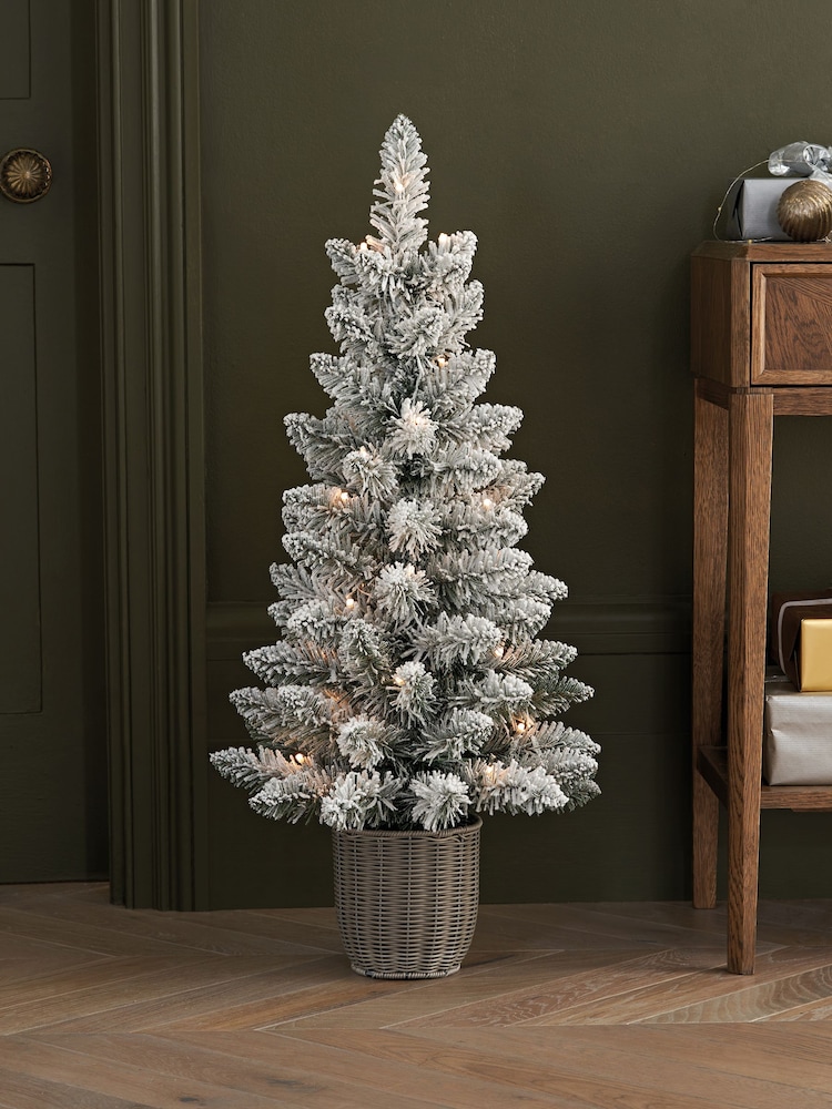 White Potted 3ft Lit Christmas Tree - Image 2 of 7