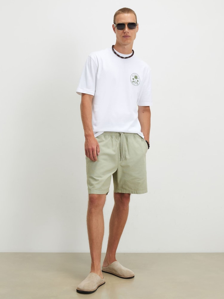 River Island White Regular Fit Tanzania Palm Tree T-Shirt - Image 2 of 4