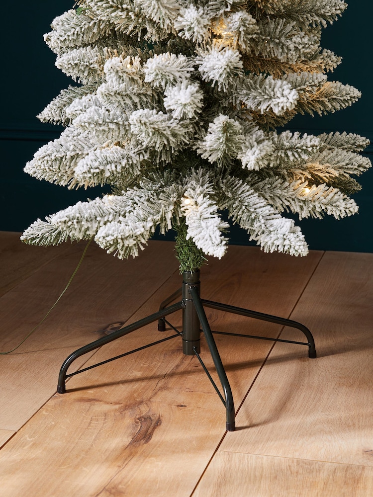 White Snowy Lit 6ft Slim Christmas Tree - Image 2 of 3