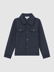 Reiss Eclipse Blue Jerry Senior Twin Pocket Overshirt - Image 2 of 5
