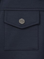 Reiss Eclipse Blue Jerry Senior Twin Pocket Overshirt - Image 5 of 5