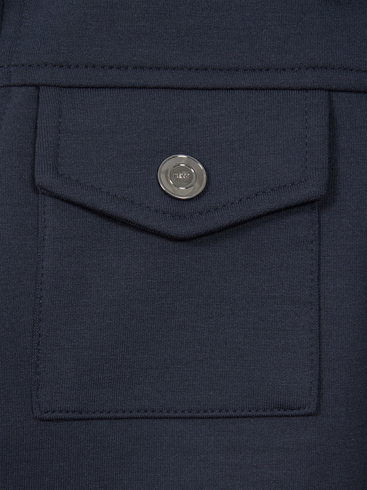 Reiss Eclipse Blue Jerry Senior Twin Pocket Overshirt - Image 5 of 5