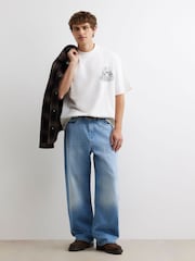 River Island överdimensionerad grafisk outlaw T-shirt - Bild 1 av 4