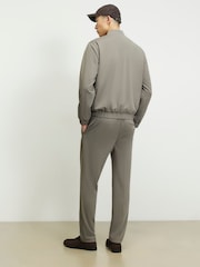 River Island Grey Slim Fit Textured Smart Trousers - Image 2 of 2