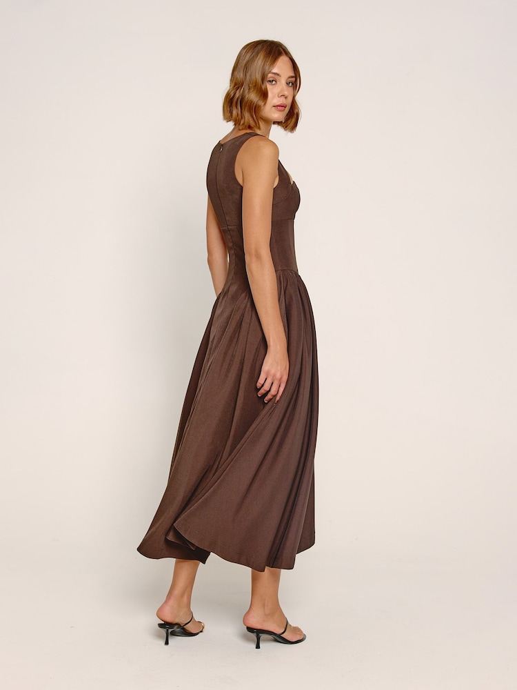 Rare London Gathered Hip Pocket Midaxi Dress - Imagen 2 de 4 Rare London Gathered Hip Pocket Midaxi Dress - Imagen 2 de 4