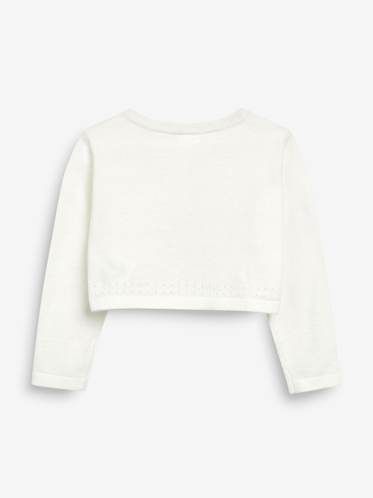 Ecru Occasion Shrug Cardigan (3mths-16yrs) - Image 6 of 6