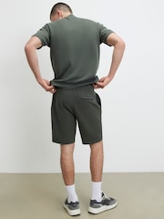 River Island Green Slim Fit Interlock Shorts - Image 4 of 4