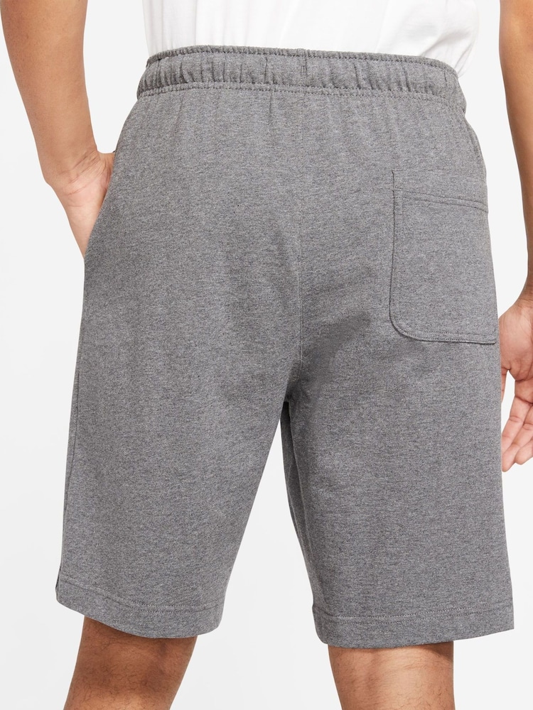 Nike Dark Grey 100% Cotton Club Shorts - Image 3 of 10