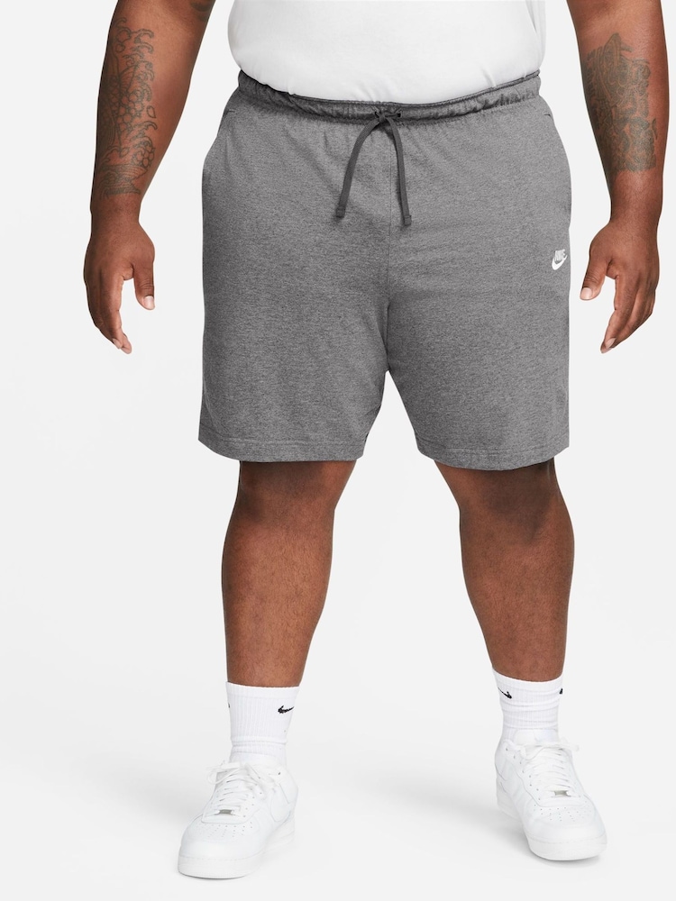 Nike Dark Grey 100% Cotton Club Shorts - Image 5 of 10