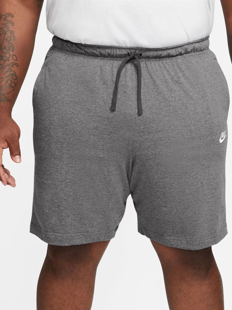 Nike Dark Grey 100% Cotton Club Shorts - Image 6 of 10