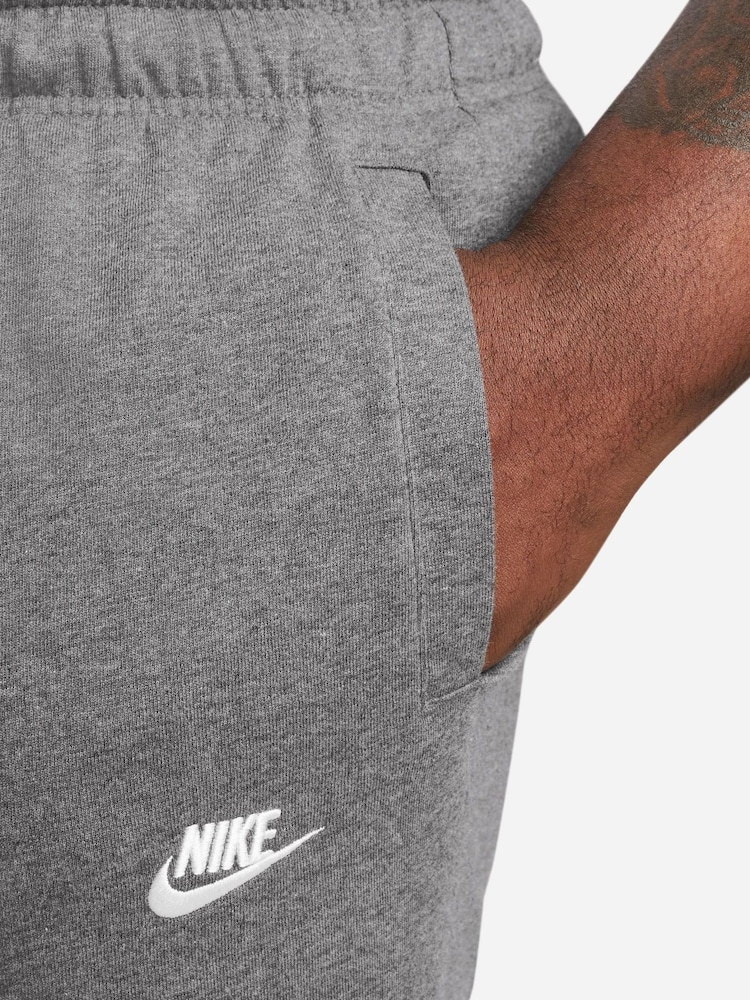 Nike Dark Grey 100% Cotton Club Shorts - Image 8 of 10