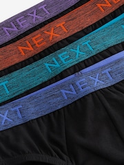 Black Marl Waistband 4 pack Cotton Rich Briefs - Image 6 of 6