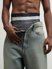 River Island Grey RXR Waistband Trunks 5 Pack - Image 3 of 3