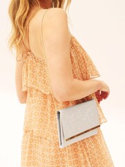 Shimmer Clutch Bag With Detachable Cross-Body Chain - Image 2 of 8