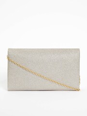 Shimmer Clutch Bag With Detachable Cross-Body Chain - Image 5 of 8