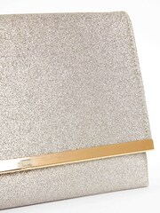 Shimmer Clutch Bag With Detachable Cross-Body Chain - Image 7 of 8