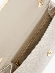 Shimmer Clutch Bag With Detachable Cross-Body Chain - Image 8 of 8