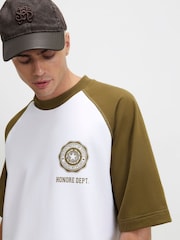 River Island Cream Oversized Archival T-Shirt - Image 2 of 4