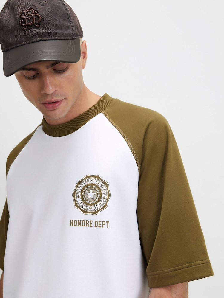 River Island Cream Oversized Archival T-Shirt - Image 2 of 4