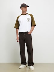 River Island Cream Oversized Archival T-Shirt - Image 3 of 4