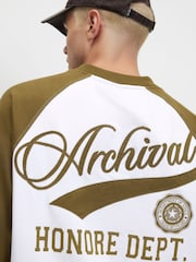 River Island Cream Oversized Archival T-Shirt - Image 4 of 4